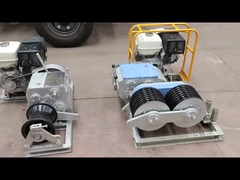 5T double drum bensin winch untuk menarik kabel