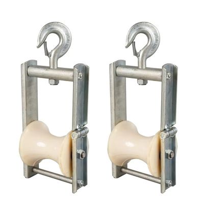 Roller Tarik Kabel Udara yang awet Dengan Aluminium Nylon Sheave Blocks Bunch Conductor Block