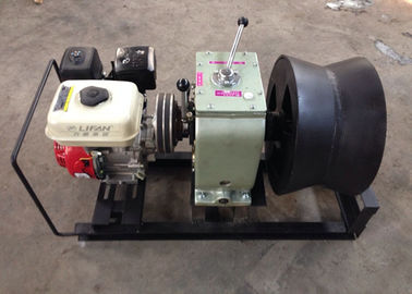 Beli 3 Ton Bensin Engine Power Kabel Menarik Mesin Winch Dengan 400mm Roller Kabel online manufacture