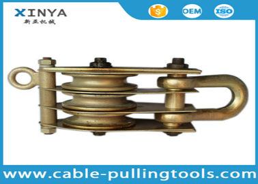 Beli Putaran Eye Jenis 3T Tiga Roda Wire Rope Pulley Blok Terbuat dari Baja online manufacture