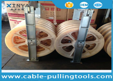 Beli Diameter besar Dibundel Konduktor Pulley Power Line Stringing Peralatan Blok Dengan Lima Nylon Wheel 660mm online manufacture