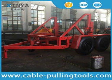 Beli 12 Ton Kapasitas Kabel Drum Trailer Alat Kabel Bawah Tanah Dengan Rem tangan dan Rem udara online manufacture