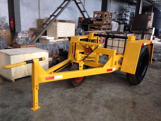 Beli 5 Ton Kapasitas Heavy-Duty Kabel Drum Trailer dengan sistem rem ganda untuk penanganan kabel bawah tanah online manufacture