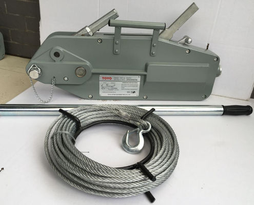 Beli Kapasitas beban 32KN Tirfor Wire Rope Hoist dengan 20m Steel Cable Manual Cable Pulling Winch untuk konstruksi jalur online manufacture