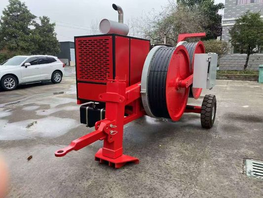 Beli 2x50KN Tegangan Kontinyu Hidraulik Tensioner dengan Mesin Diesel dan Kontrol Elektronik untuk kabel Stringing online manufacture