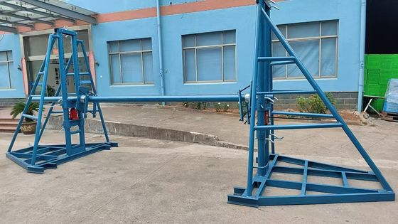 Beli 5 Ton Hydraulic Cable Drum Jack Stand with 1.5 Meters Lifting Height and 5000 kg Capacity for Overhead and Underground Cable Installation online manufacture