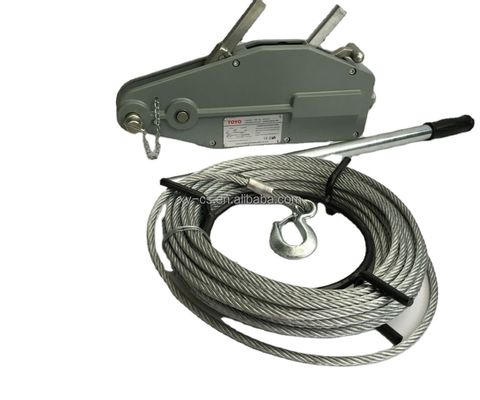 Beli 0.8T Capacity Tirfor Manual Wire Rope Hoist with 20m Wire Rope and 1 Year Warranty online manufacture