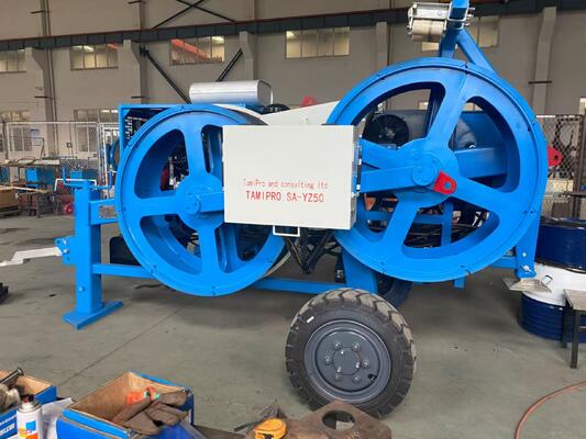 Beli 40KN Hydraulic Conductor Tensioner with 5-Groove Design for Efficient Cable Stringing online manufacture