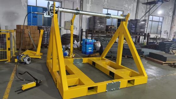 Beli Dudukan Gulungan Hidraulik Kapasitas Beban 12T Tugas Berat dengan Desain Modular dan Sistem Rem Hidraulik untuk Penanganan Kabel online manufacture