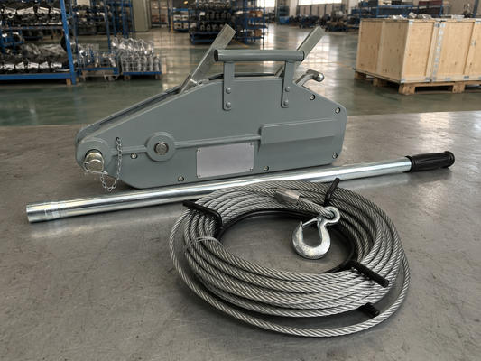 Beli 0.8-5.4T Manual Tirfor Cable Puller Winch dengan 20m Wire Rope untuk Konstruksi dan Pengangkatan online manufacture
