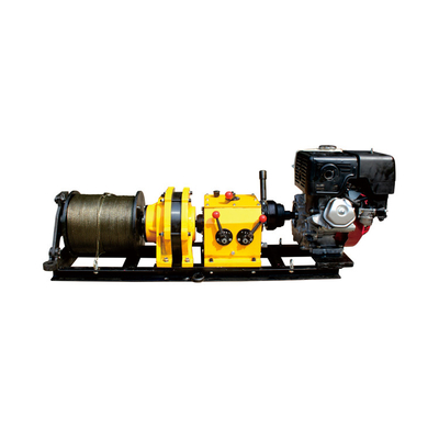 Beli 5 Ton Winch Bertenaga Mesin Bensin Dengan Drum Dan Tali 15mm 50m online manufacture
