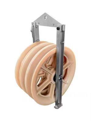 Diameter Besar Pinggang Nylon Pulley Stringing Blok Disesuaikan OEM Timing Stringing Pulley Transmisi Daya Listrik Pulley