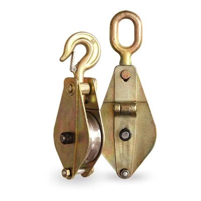 1ton 2ton 5ton Stringing Pulley Block Transmission Line Stringing Tools With Steel Double Pulley Block (Blok Pulley Ganda Blok Baja)