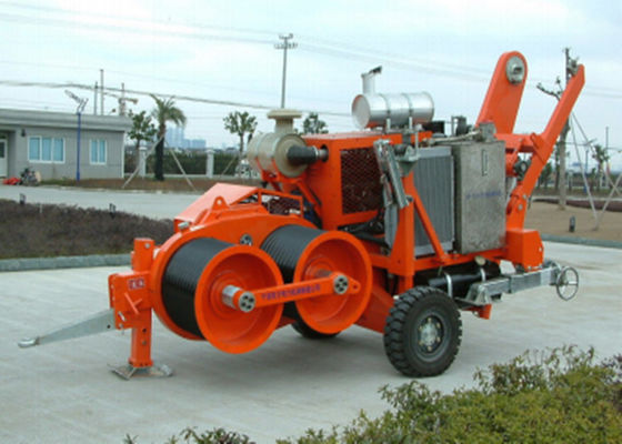 Winch penarik kabel hidrolik dengan kapasitas 220KN, kecepatan yang bervariasi secara tak terbatas, dan perlindungan overpull otomatis untuk peralatan stringing kabel