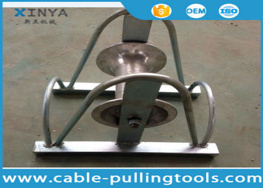 Kekuatan Tinggi Kabel Bawah Tanah Alat / Lurus Roller Jalur Kabel Seng Disepuh Dengan Aluminium Rollers