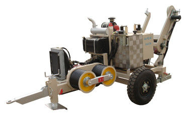 40KN Maximum Linepull Hydraulic Cable Puller dengan mesin diesel untuk jalur transmisi 220KV