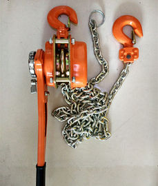 Kapasitas 6 Ton Alat Konstruksi Dasar Lever Hoist Mengangkat Tinggi 1.5m Rantai Dia 10mm