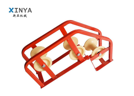 10KN Nominal Load Cable Corner Roller dengan Desain Triple Nylon Roller untuk Corrosion & Wear Resistant Cable Pulling