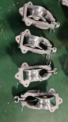 7 inci Roller Wheel High-Strength Cable Roller dengan Heavy-Duty Steel Frame dan Weather & Corrosion Resistant Stringing Block