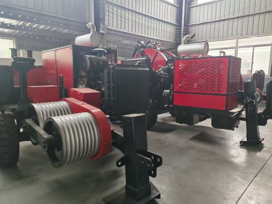 SA-YQ60 60KN Hydraulic Kabel Puller Dengan Mesin Diesel Untuk Stringing Konduktor