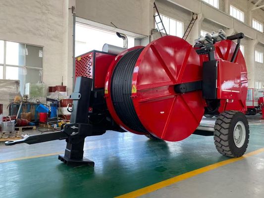 2x40KN Tegangan Kontinuus Hidraulik Kabel Tensioner dengan Transmisi Hidraulik dan dikendalikan secara elektronik untuk overhead line stringing
