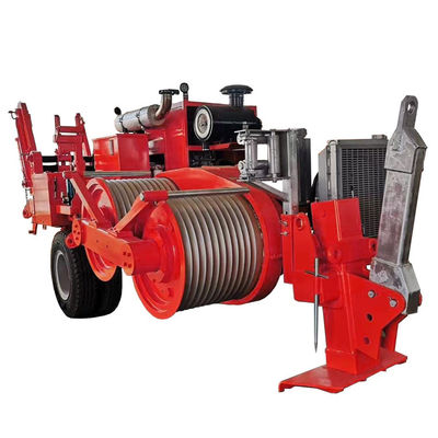 250KN Hydraulic Cable Puller dengan 960mm Traction Wheel dan 5km/h Maximum Speed for Transmission Line Construction